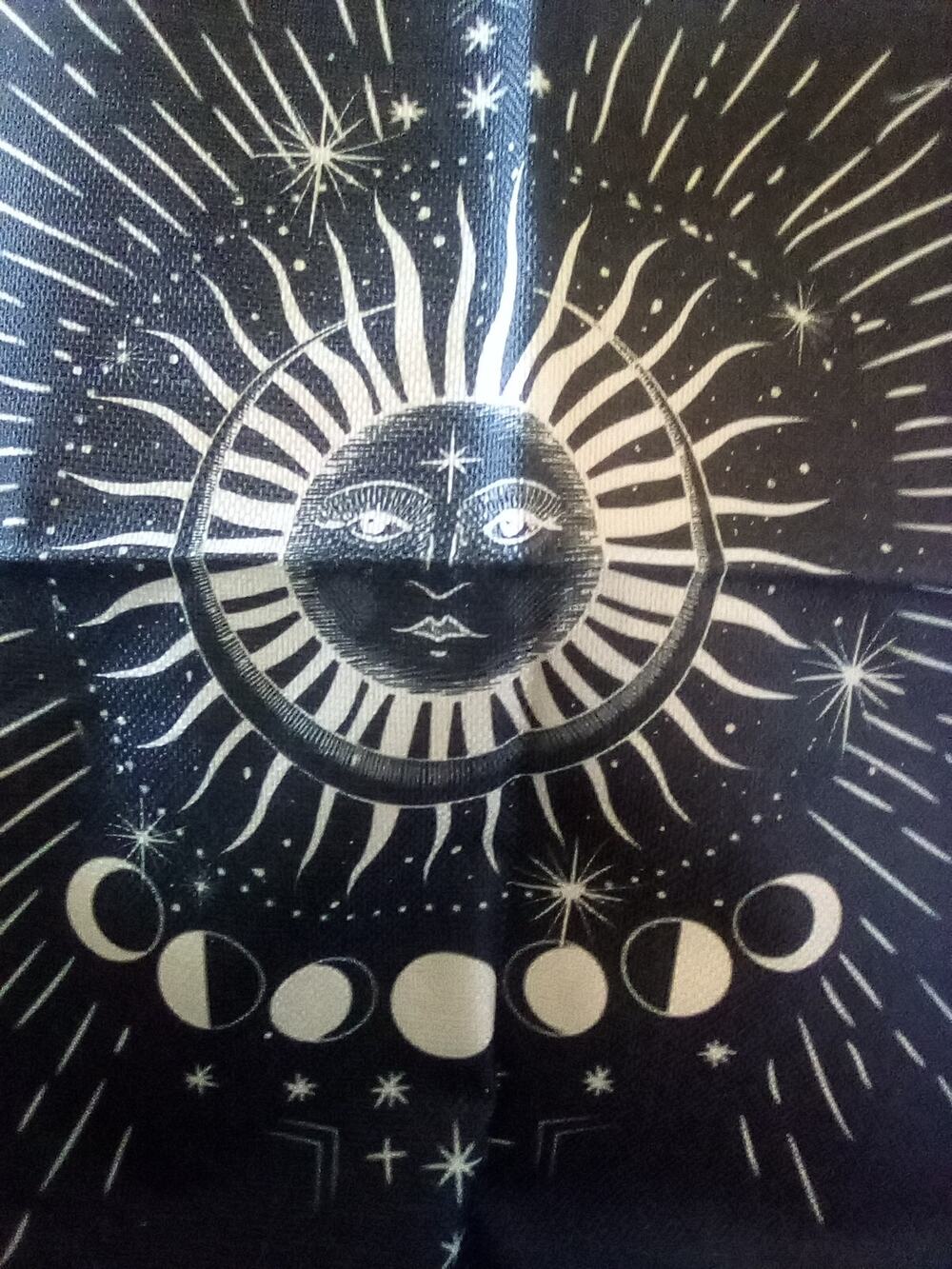 2 Astrology Pillowcase Covers Only 18X18 Linen Black White Sun Moon Chart Boho